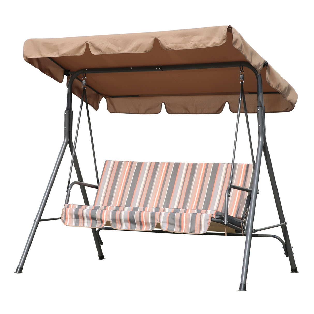 Hollywoodschaukel Gartenschaukel 3 Sitzer mit Sonnenschutz 173x110x151cm