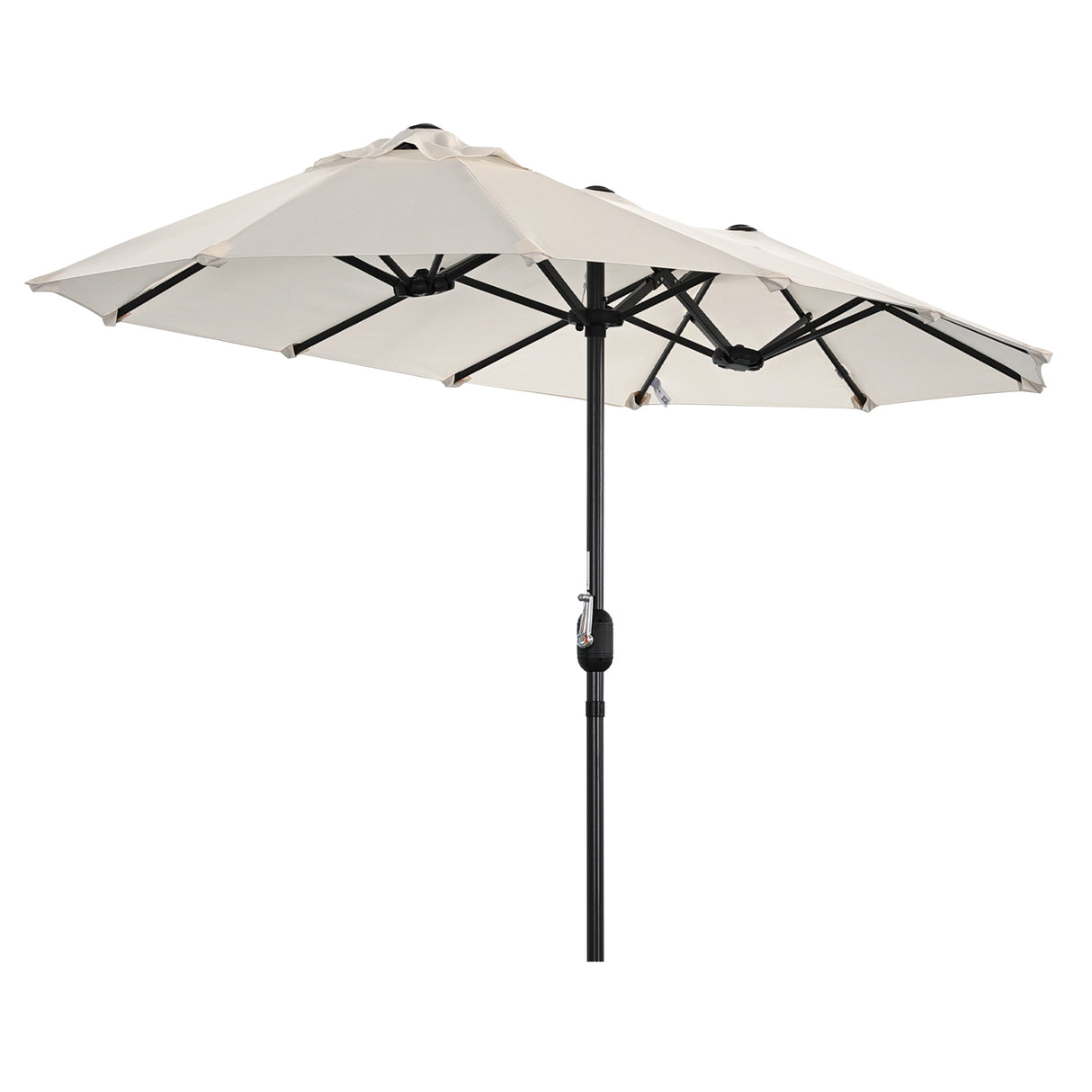 Angel Living Doppelsonnenschirm mit kurbel Groß Sonnenschirm Marktschirm für Terrasse,Balkon & Garten UPF 50+