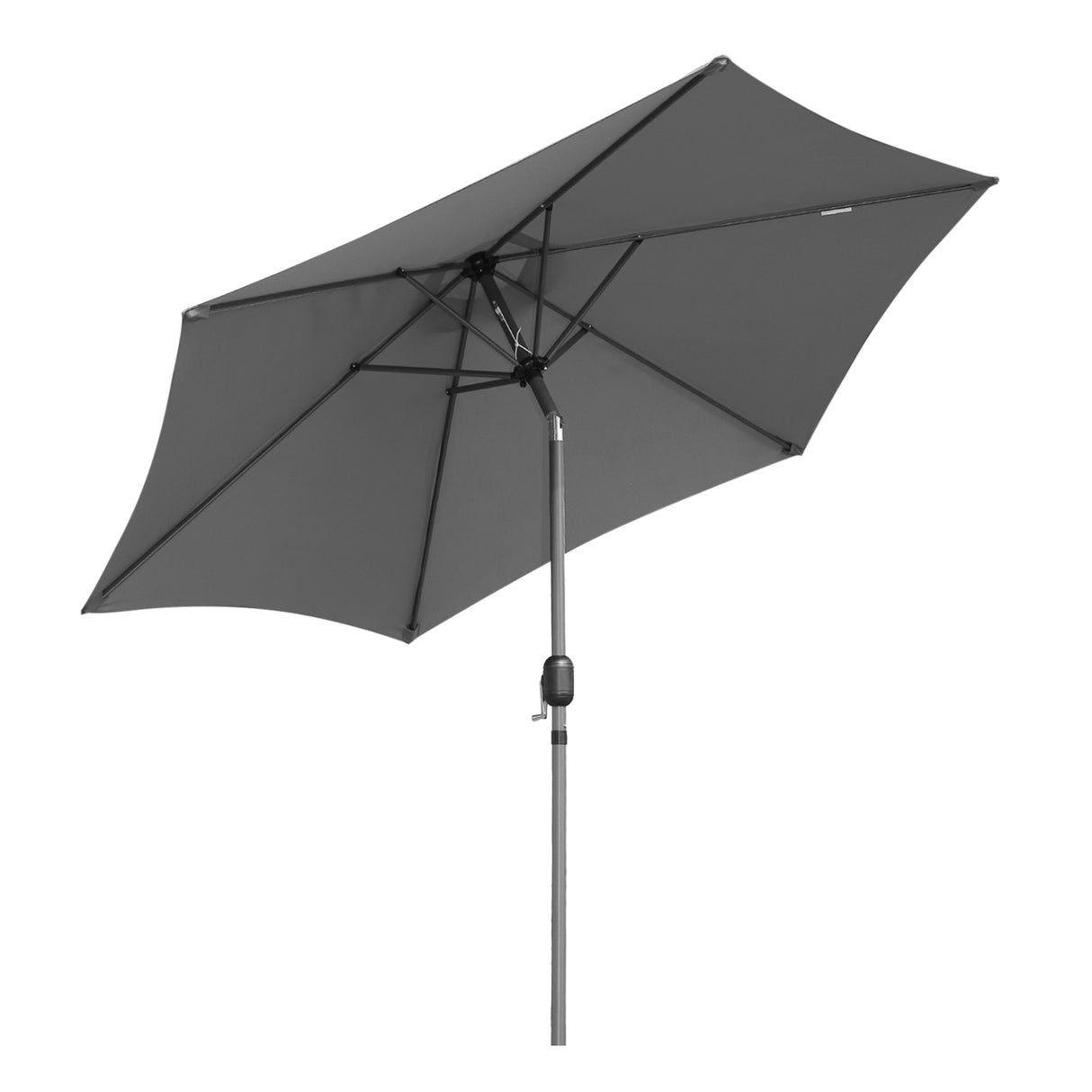 Angel Living Sonnenschirm Ø 270 cm Gartenschirm Marktschirm Terrassenschirm Taupe Rund Sonneschirm Sonnenschutz aus aus Metall, Stahl und Polyester UV50+