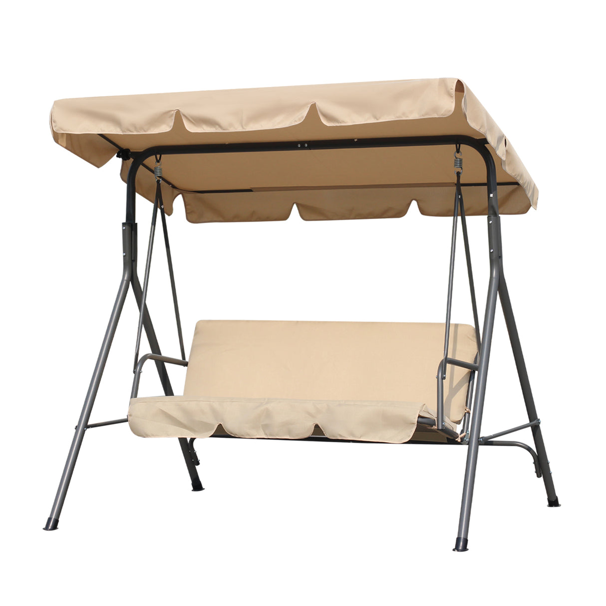 Hollywoodschaukel Gartenschaukel 3 Sitzer mit Sonnenschutz 173x110x151cm