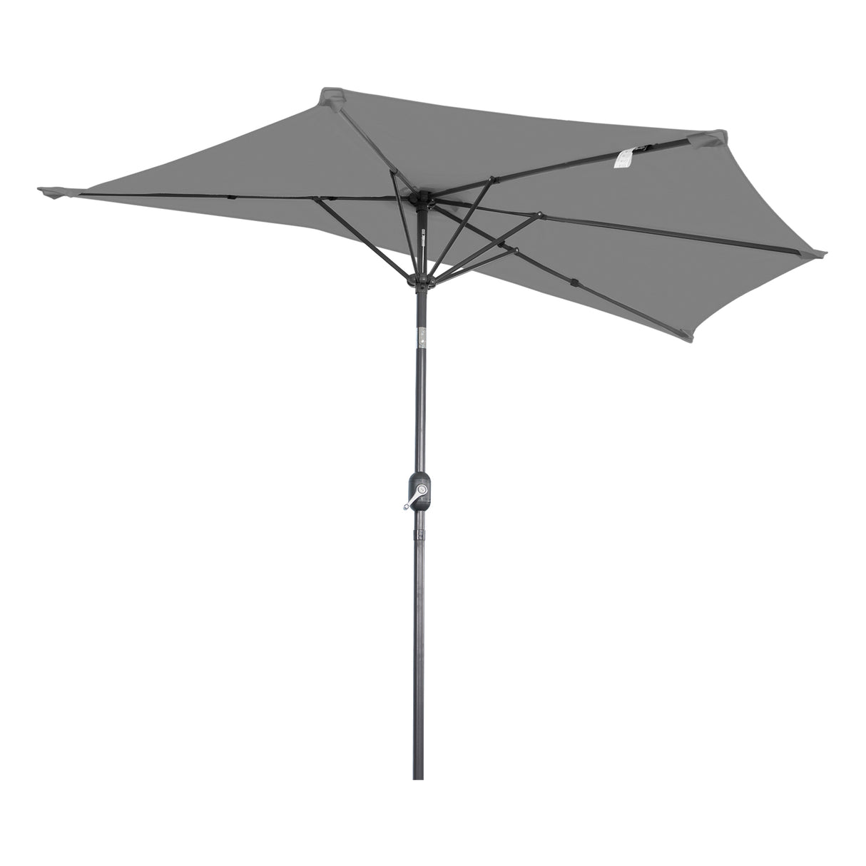 Angel Living 2.7M Halber Sonnenschirm mit Kurbel und Neigbar, UV-Schutz Marktschirm für Terrasse,Poolbereich,Balkon & Garten
