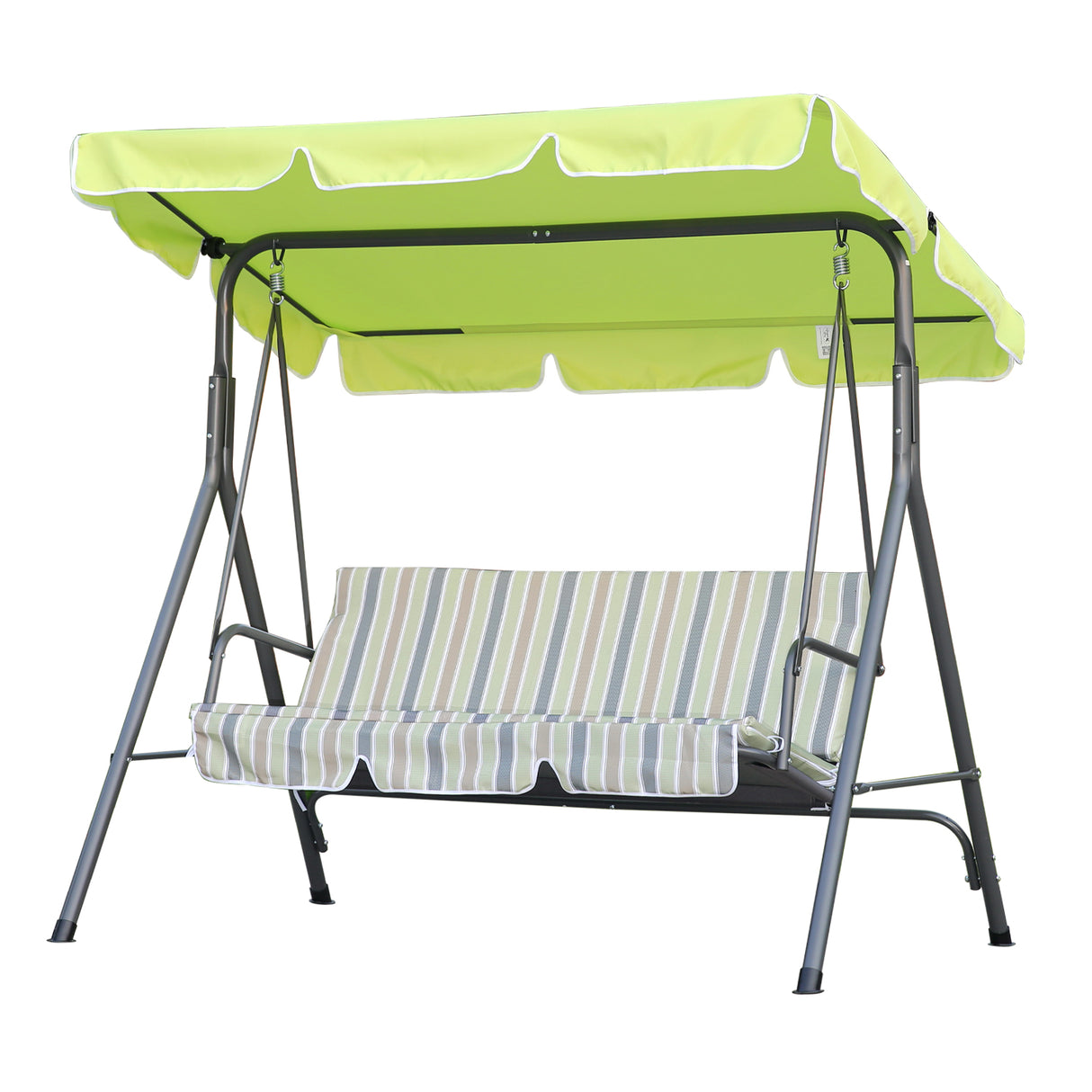 Hollywoodschaukel Gartenschaukel 3 Sitzer mit Sonnenschutz 173x110x151cm