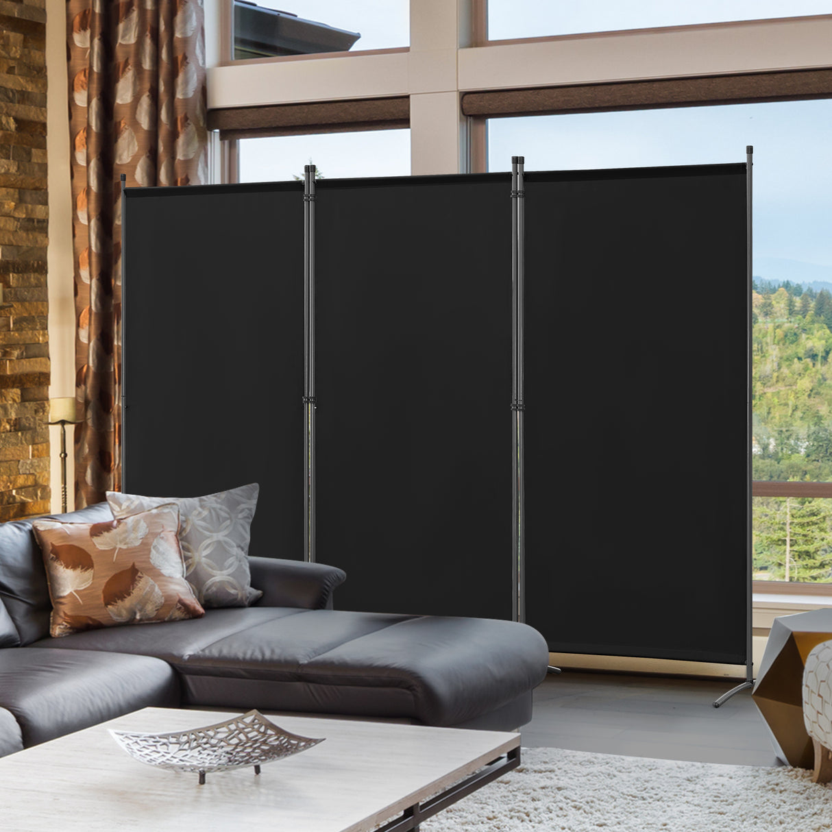 Angel Living Paravent Sichtschutz Balkonbespannung Balkonsichtschutz Paravent Raumteiler Trennwand 243x180cm