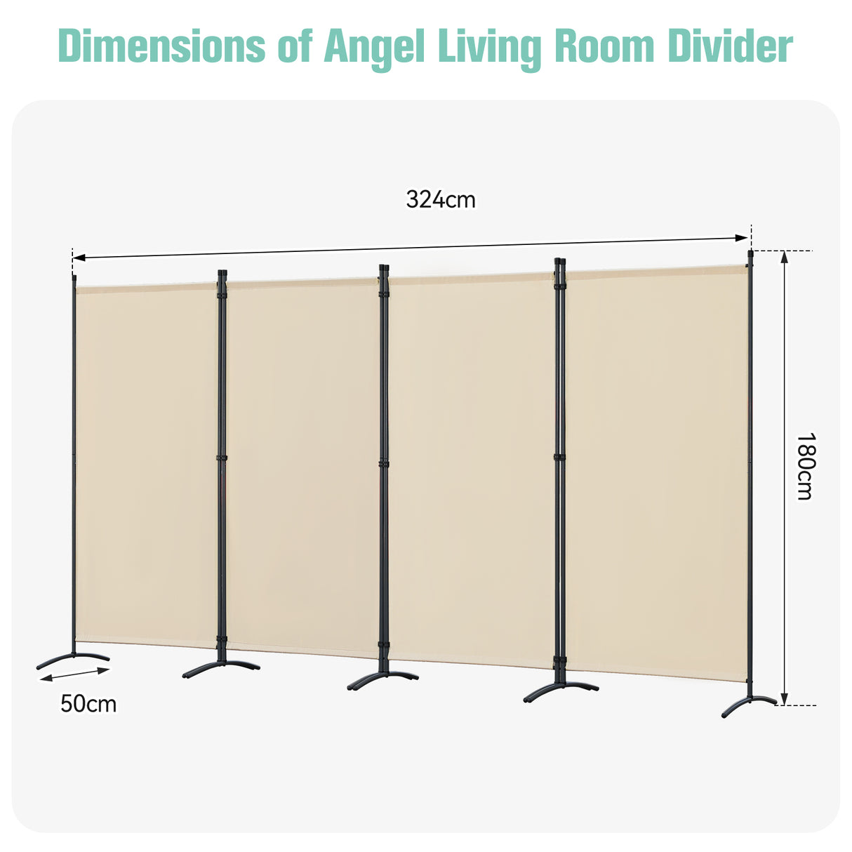 Angel Living Paravent Sichtschutz Balkonbespannung Balkonsichtschutz Paravent Raumteiler Trennwand , 324x180cm