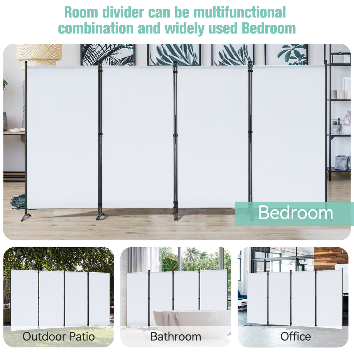 Angel Living Paravent Sichtschutz Balkonbespannung Balkonsichtschutz Paravent Raumteiler Trennwand , 324x180cm