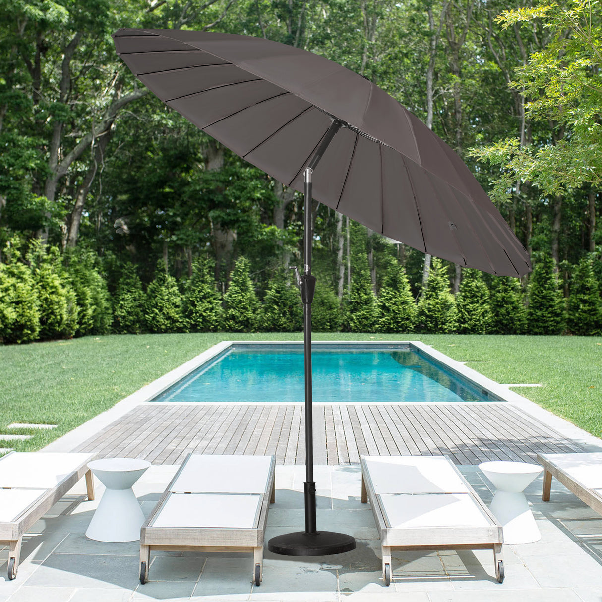 250cm Sonneschirm Sonnenschutz neigbar Rostfrei aus Aluminium, Stahl und Polyester