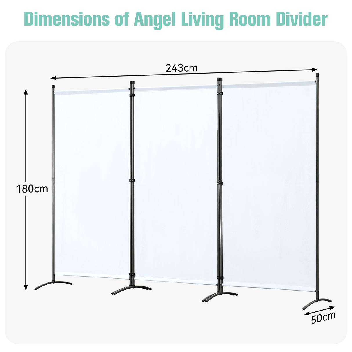 Angel Living Paravent Sichtschutz Balkonbespannung Balkonsichtschutz Paravent Raumteiler Trennwand 243x180cm