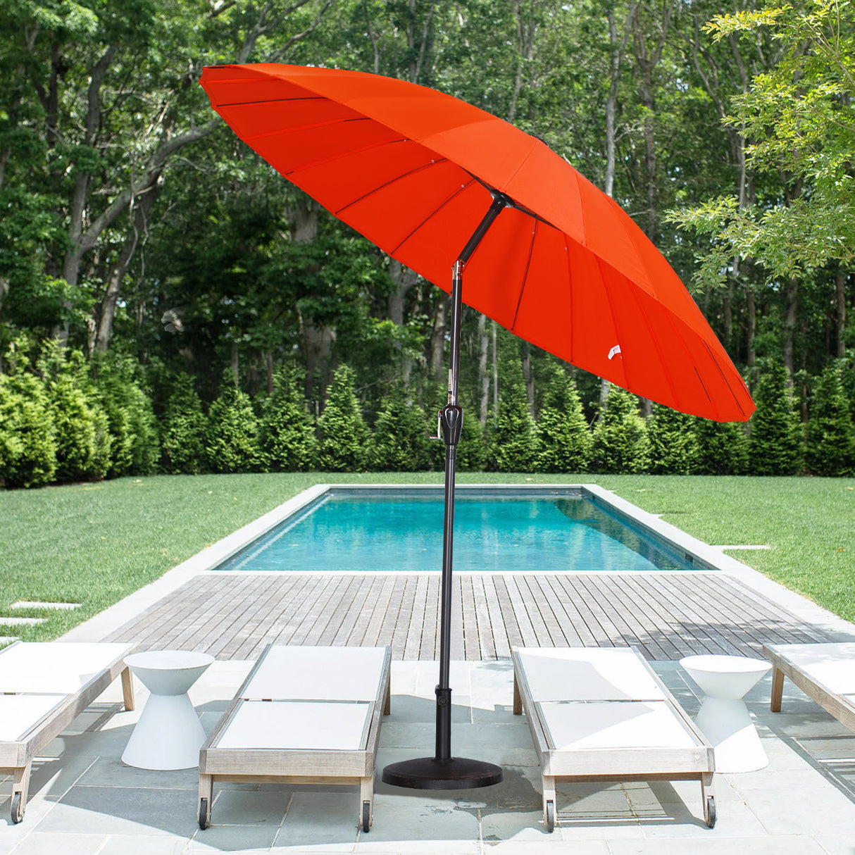 250cm Sonneschirm Sonnenschutz neigbar Rostfrei aus Aluminium, Stahl und Polyester