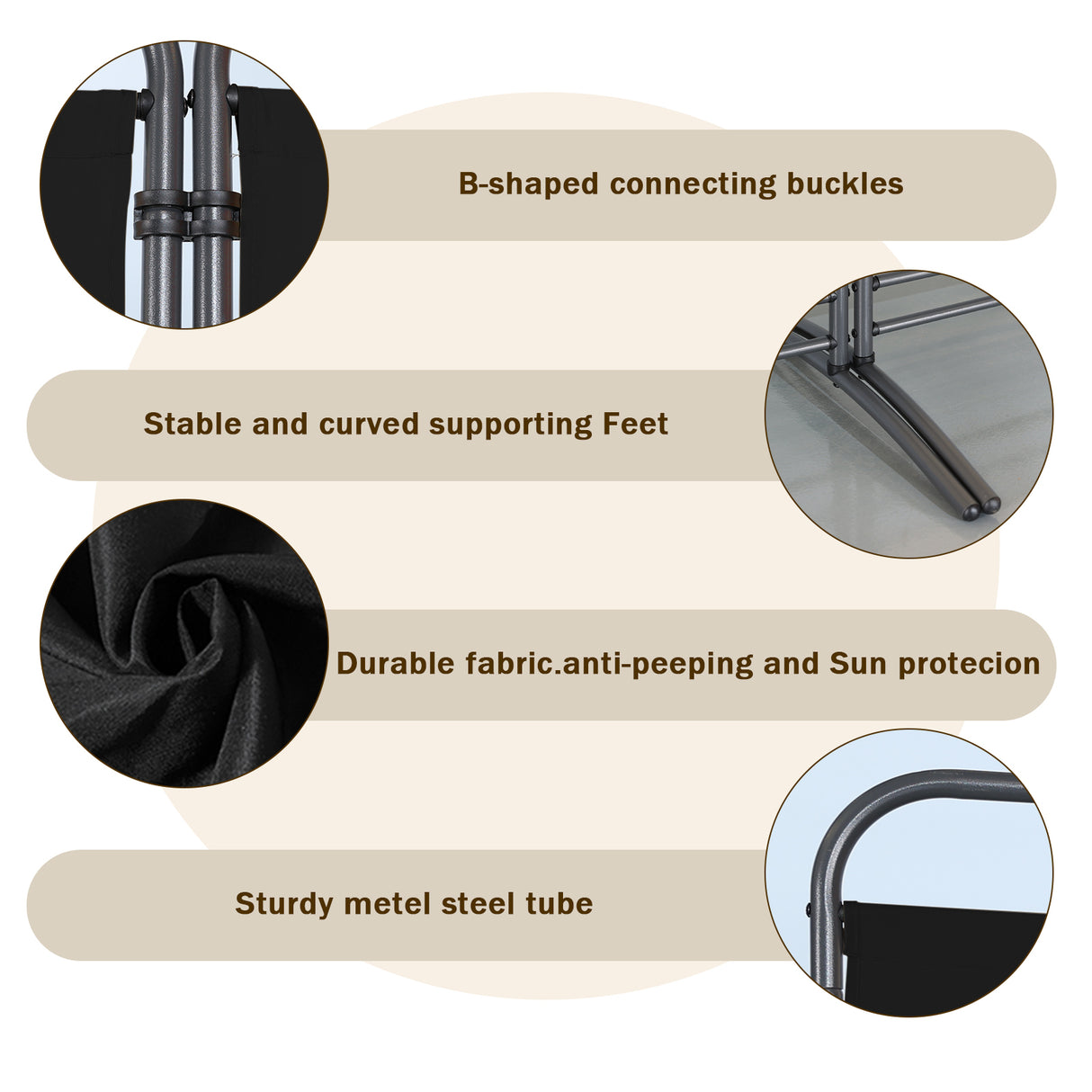 Angel Living Paravent 4 Teilig Klappbar Raumteiler für Büros, Balkon,Schlafzimmer,Außengarten, 324cm x 180cm