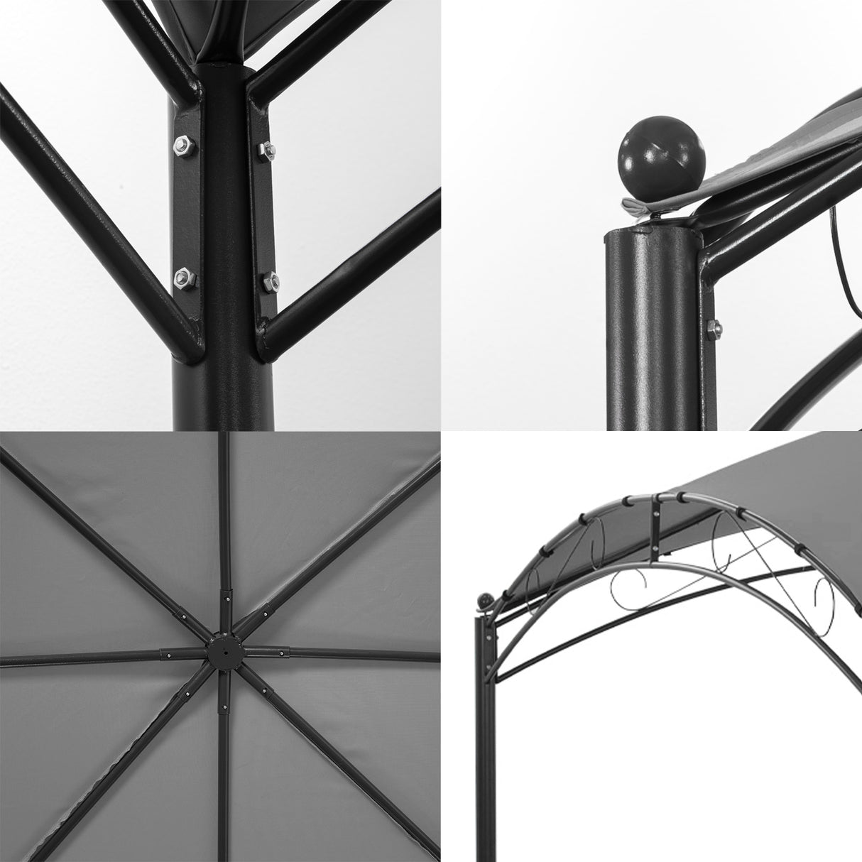 Angel living Gartenpavillon 2.5x2.5M, Wasserabweisend und UV-bestandig Pavillon, Ideal fur Freizeit und Partys