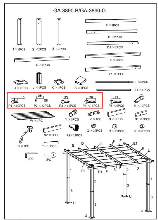 Angel Living Schraube der Pergola
