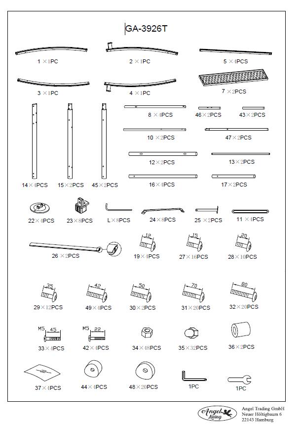 Angel Living Ersatzteile der Pergola