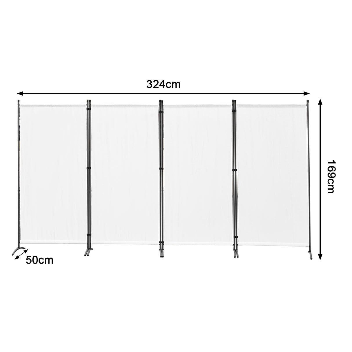 Paravent 4tlg 324X169CM Sichtschutz Balkonbespannung Balkonsichtschutz Paravent Raumteiler Trennwand