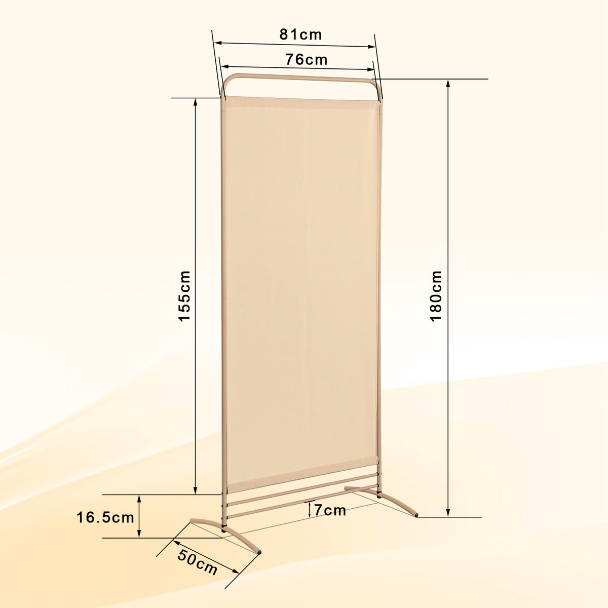 Angel Living 1-teiliger faltbarer Raum-Teiler, freistehender Privatsphäre-Schirm für Büros, Balkon, Schlafzimmer, Garten im Freien, 81cm x 180cm