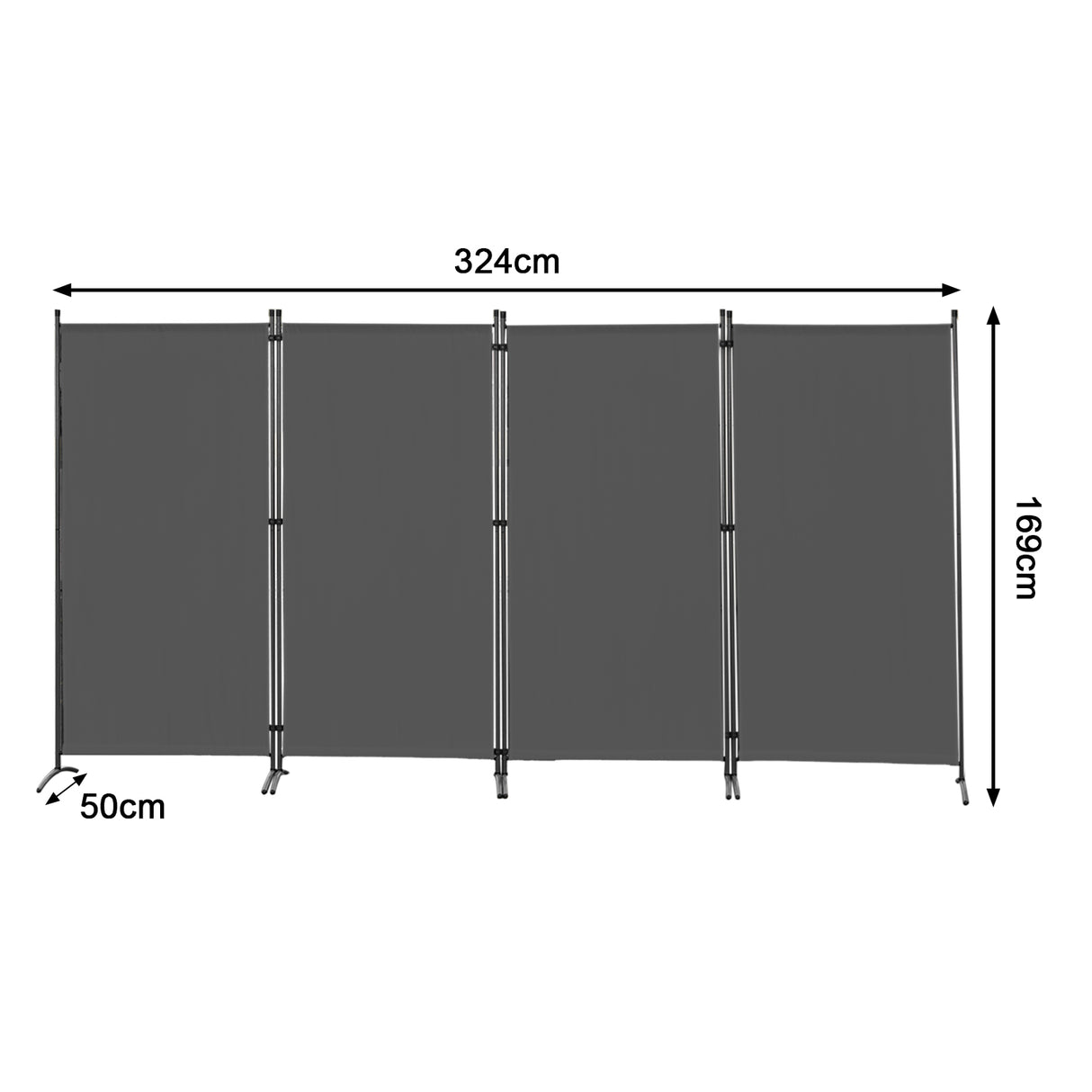 Paravent 4tlg 324X169CM Sichtschutz Balkonbespannung Balkonsichtschutz Paravent Raumteiler Trennwand