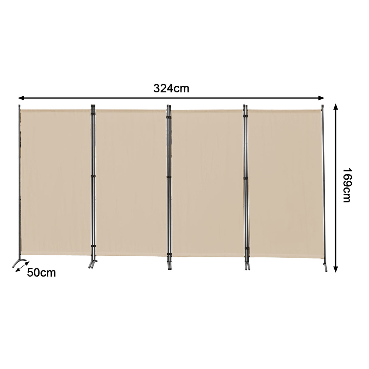 Paravent 4tlg 324X169CM Sichtschutz Balkonbespannung Balkonsichtschutz Paravent Raumteiler Trennwand