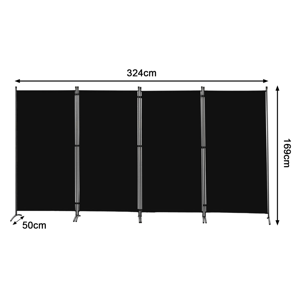 Paravent 4tlg 324X169CM Sichtschutz Balkonbespannung Balkonsichtschutz Paravent Raumteiler Trennwand