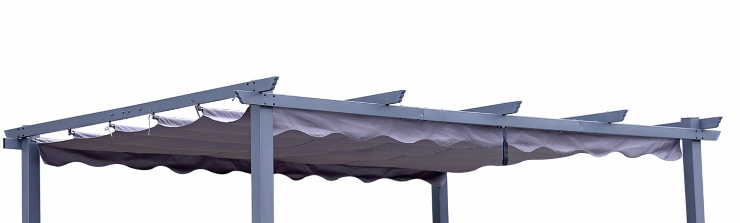 Angel Living Ersatzvordach für 3 x 3M Pergola Grau