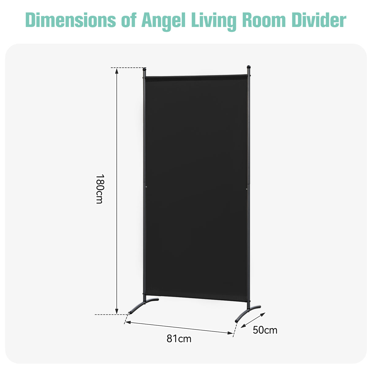 Paravent 80X180CM Raumteiler Sichtschutz aus Stahl und Polyester
