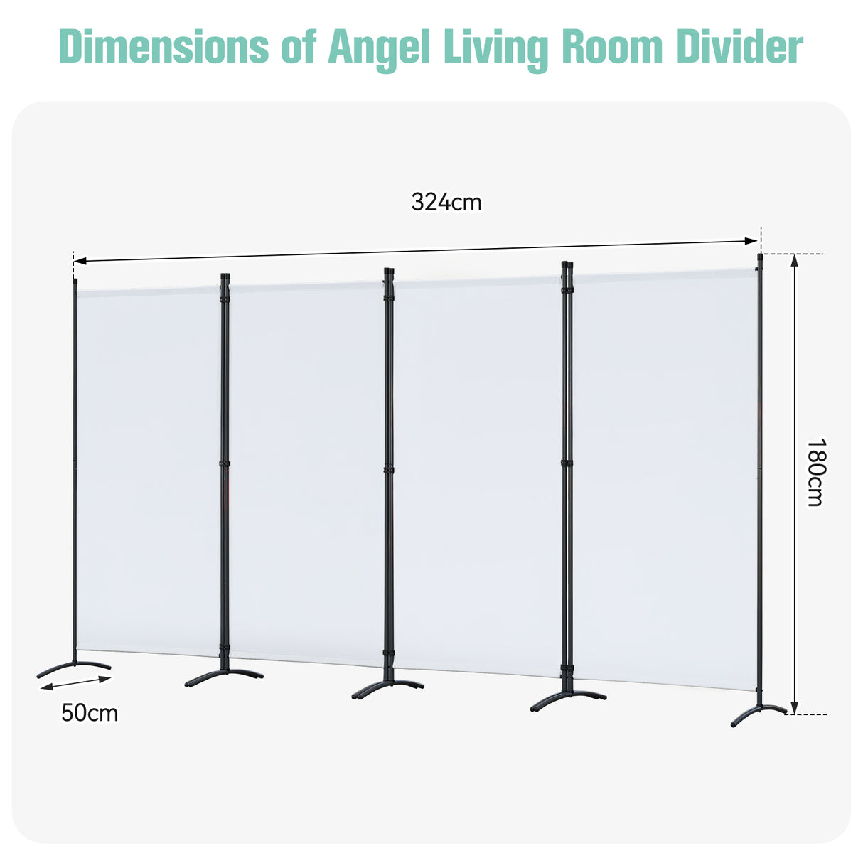 Angel Living Paravent Sichtschutz Balkonbespannung Balkonsichtschutz Paravent Raumteiler Trennwand , 324x180cm