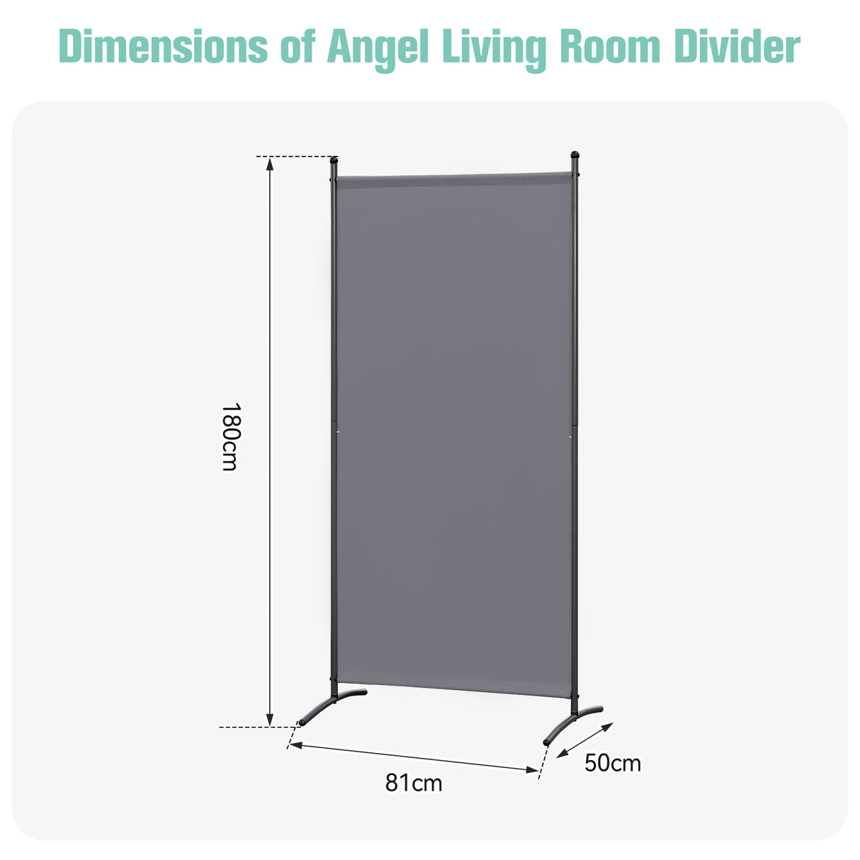 Paravent 80X180CM Raumteiler Sichtschutz aus Stahl und Polyester