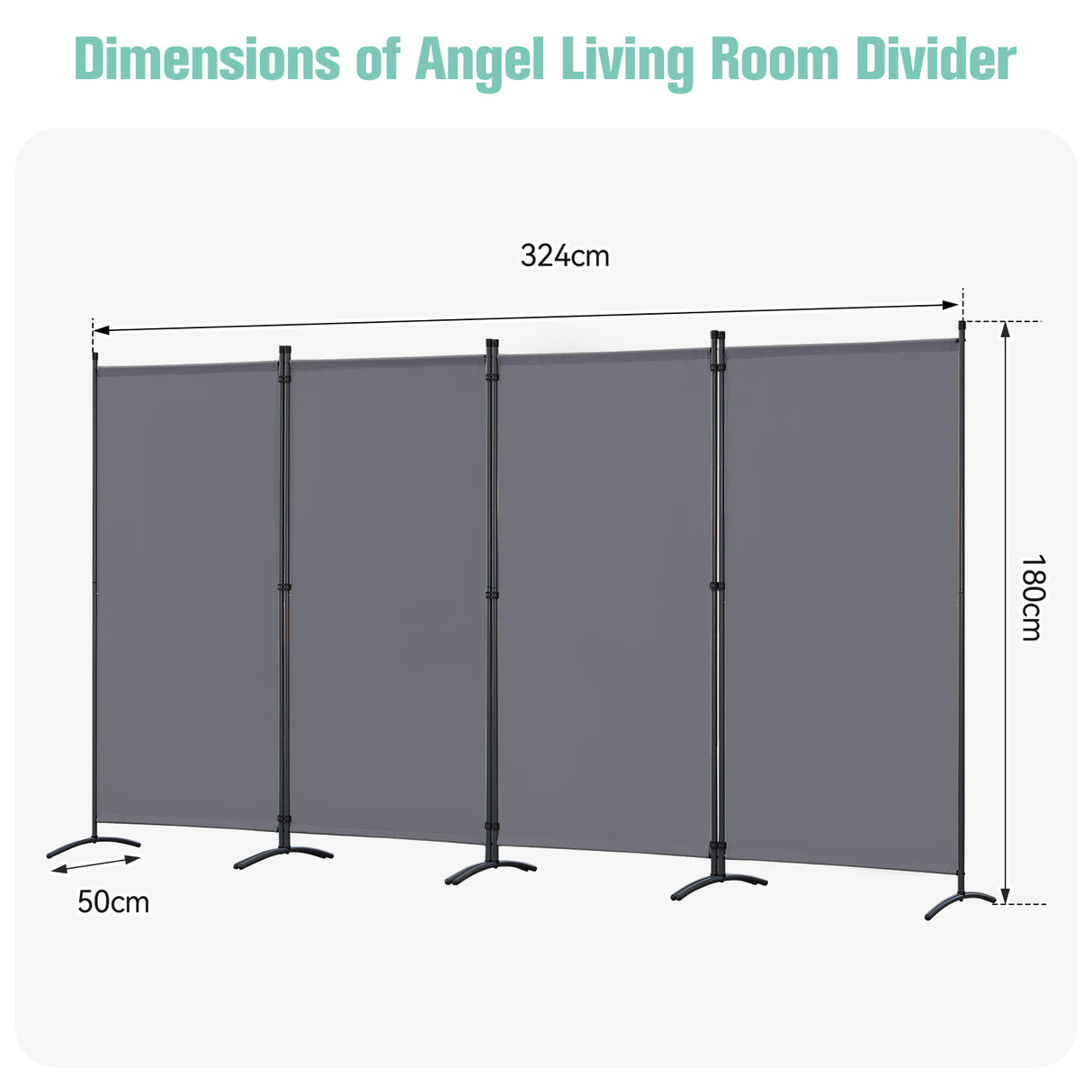 Angel Living Paravent Sichtschutz Balkonbespannung Balkonsichtschutz Paravent Raumteiler Trennwand , 324x180cm