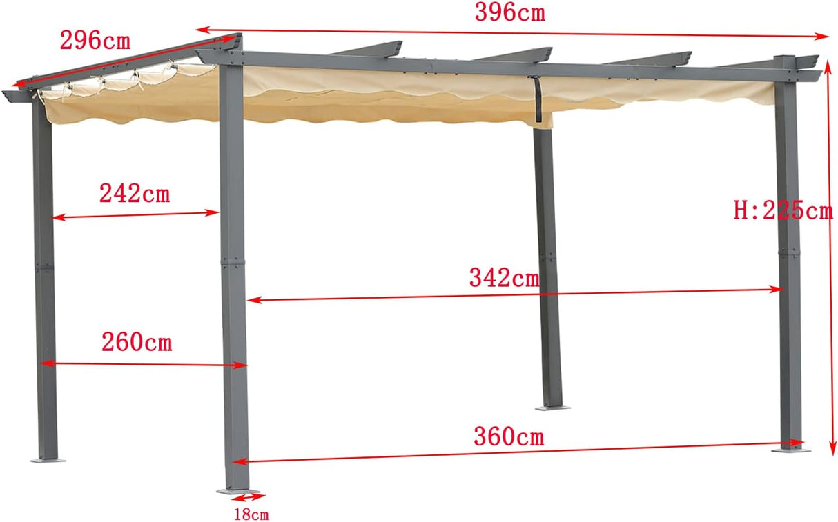 Repuesto de la Pieza 1 de la pergola GA-3891 o GA-3890