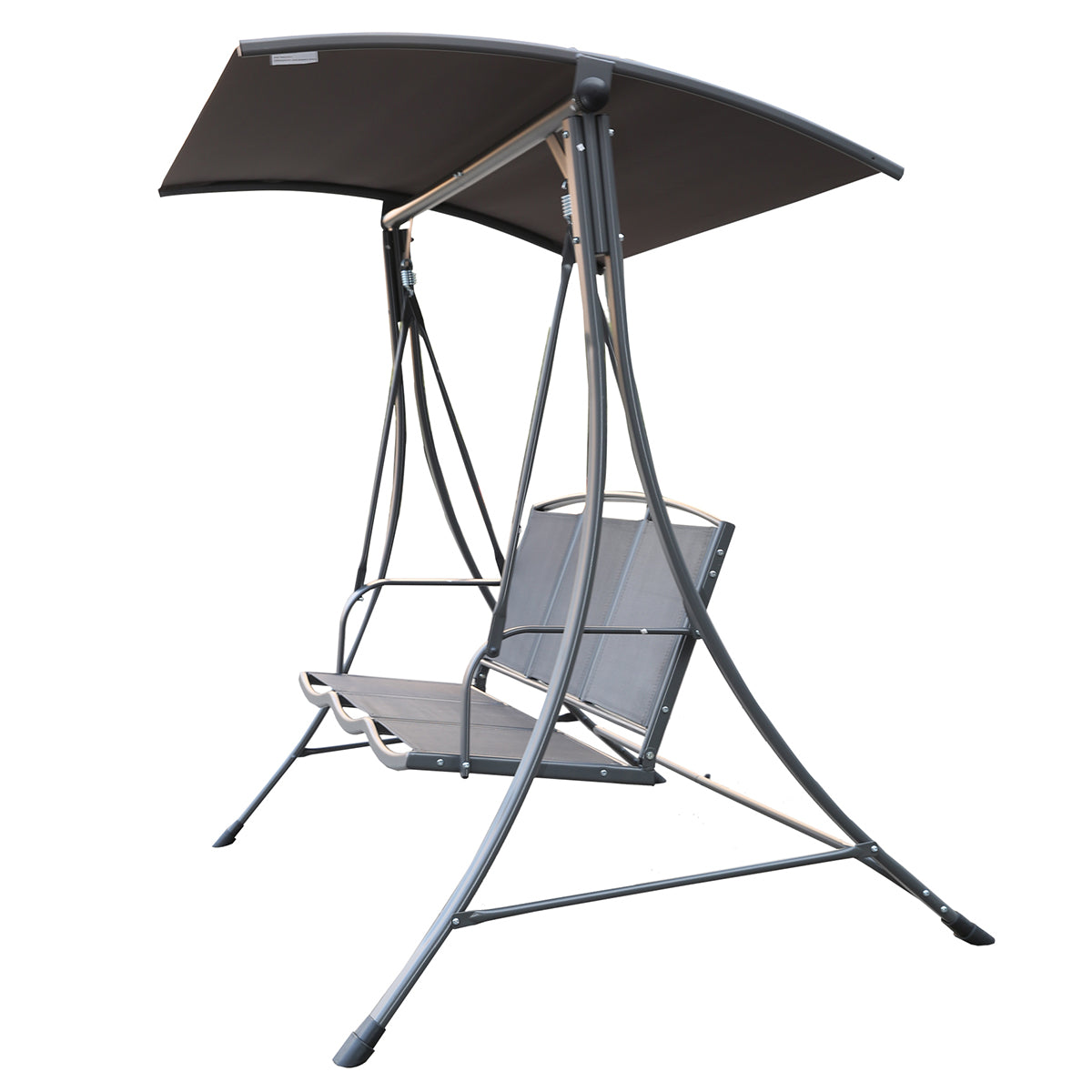 Angel Living 5869200 Hollywoodschaukel Gartenschaukel 3 Sitzer mit Sonnenschutz aus Stahl,Polyester