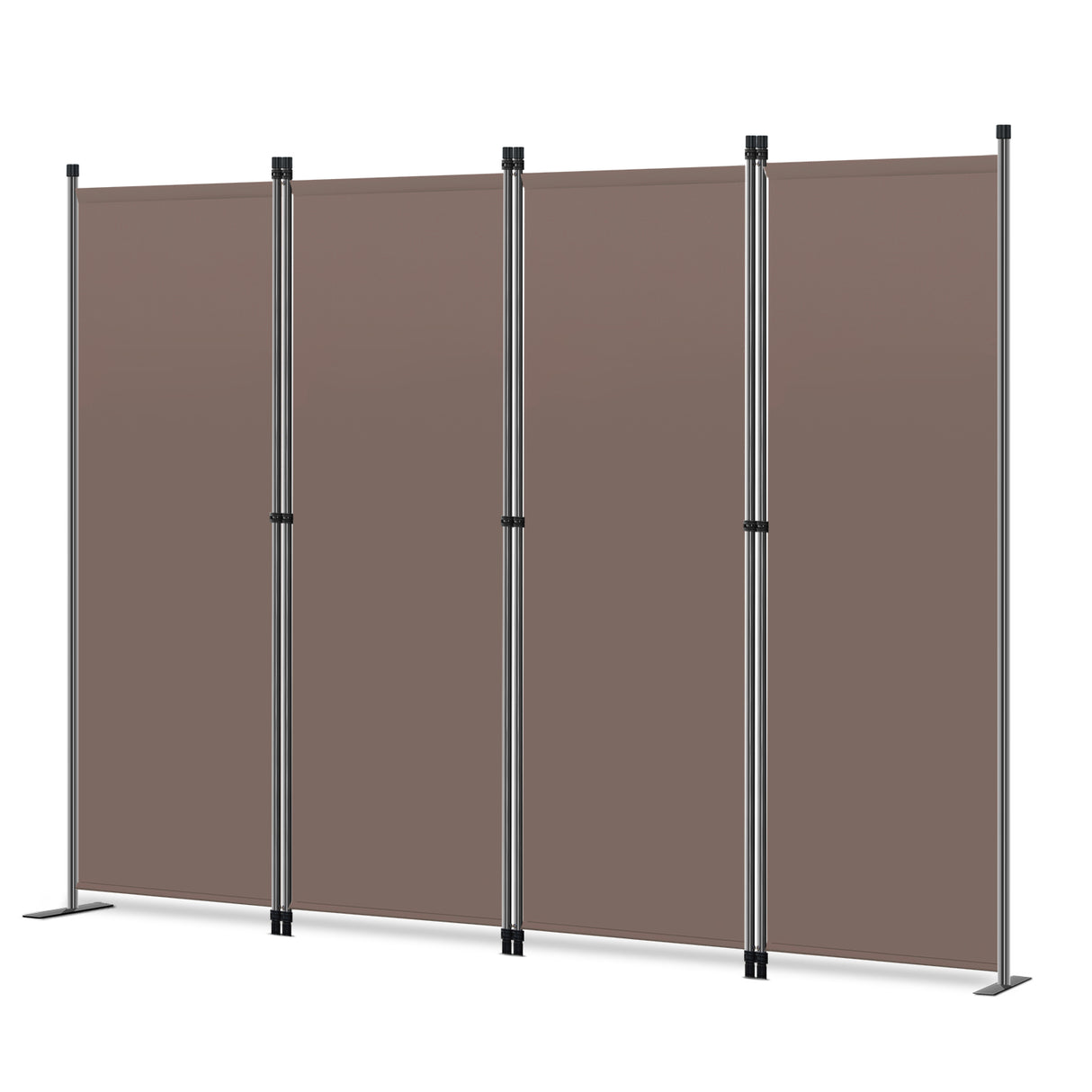 Angel Living Screen 4-part privacy screen, folding screen room divider privacy screen made of steel and polyester