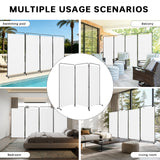 Angel Living Paravent 4 Teilig 324x184 cm, Faltbare Trennwand Spanische Wand Raumteiler, Dekorativer Paravent als Raumtrenner für Wohnzimmer Büro Balkon