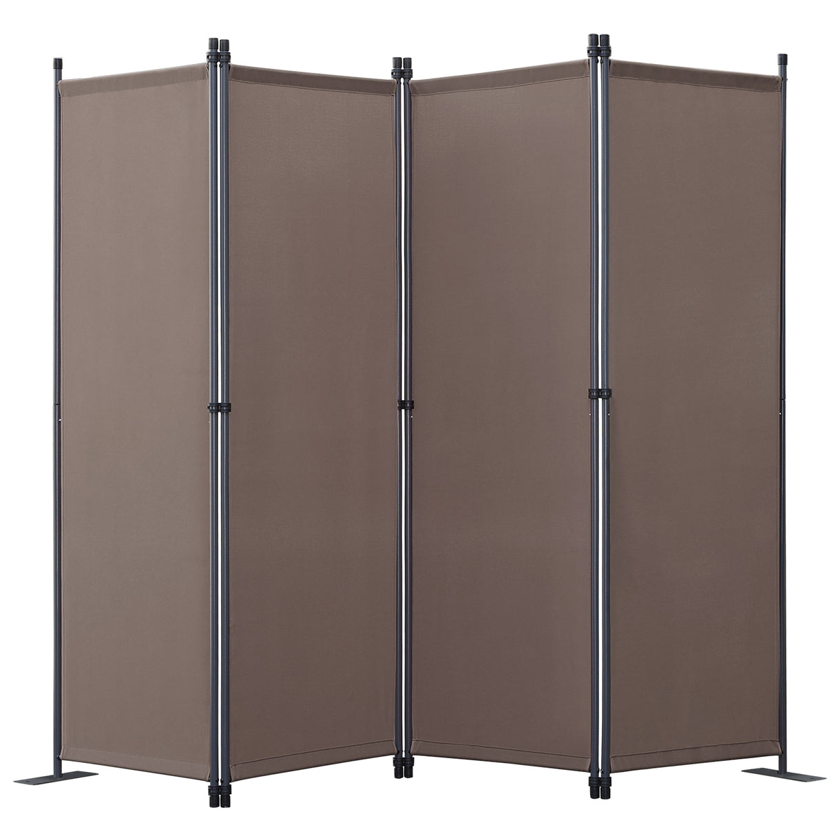 Angel Living Paravant 4pcsper écran, écran pliant Espace diviseur protection oculaire en acier et polyester