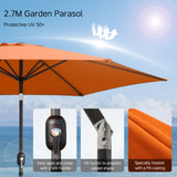 Sonnenschirm Ø300 cm Gartenschirm Sonnenschutz aus Aluminium und Polyester