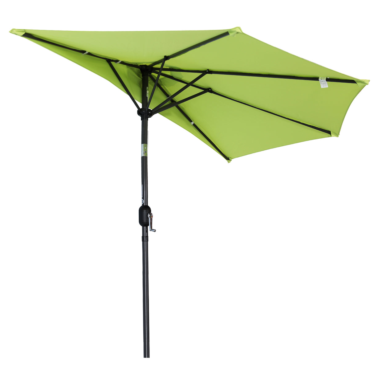 Angel Living 270cm semicircular parasol, market umbrella, patio umbrella with crank for garden, patios, courtyards, swimming pools, with UV protection 40+