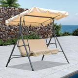 Hollywoodschaukel Gartenschaukel 3 Sitzer mit Sonnenschutz 173x110x151cm