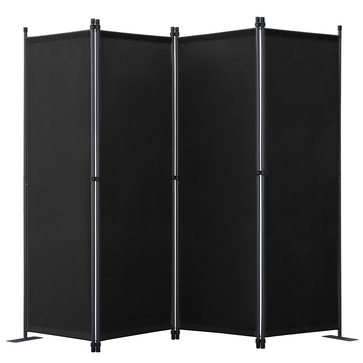 Angel Living Paravant 4pcsper écran, écran pliant Espace diviseur protection oculaire en acier et polyester