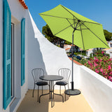 Angel Living Sonnenschirm Ø 270 cm Gartenschirm Marktschirm Terrassenschirm Taupe Rund Sonneschirm Sonnenschutz aus aus Metall, Stahl und Polyester UV50+