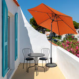 Angel Living Sonnenschirm Ø 270 cm Gartenschirm Marktschirm Terrassenschirm Taupe Rund Sonneschirm Sonnenschutz aus aus Metall, Stahl und Polyester UV50+