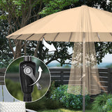 Angel Living Sonnenschirm Fiberglas 250cm mit Neigbar,UV 50+ Kurbelschirm Balkonschirm Marktschirm für Garten & Balkon