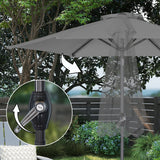Angel Living Sonnenschirm 2.3M mit Kurbel und Neigbar, Gartenschirm Marktschirm Terrassenschirm Taupe Rund Sonneschirm Sonnenschutz aus Polyester UV50+