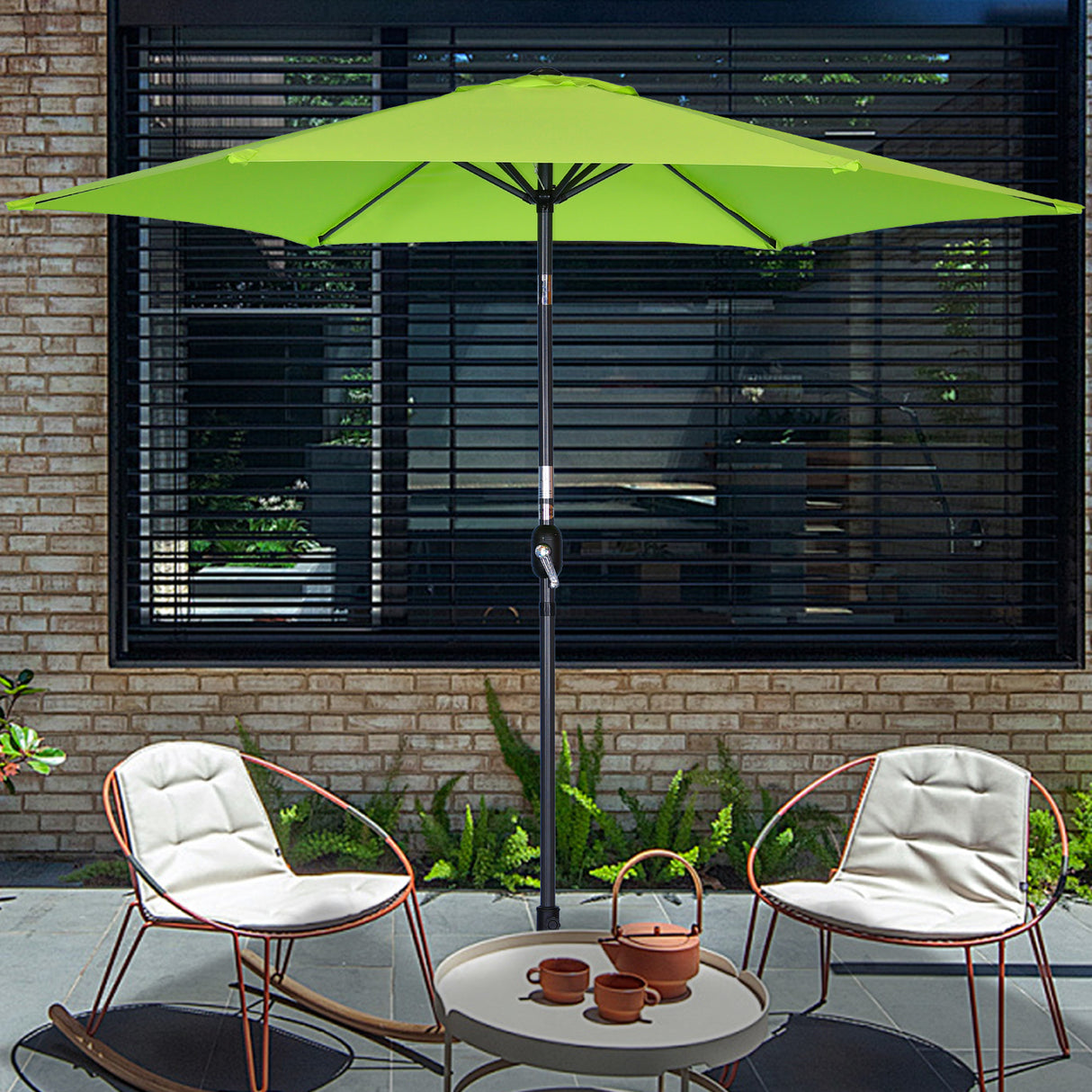 Angel Living Parasol s 300 cm Garden Umbrella Market Umbrella Umbrella Umbrella Taupe Round Sunshade Sunshade Sunscreen screen made of aluminium and polyester UV50