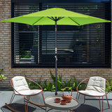 Angelo Living Parasol s 300 cm Giardino Umbrella Mercato Umbrella Umbrella Umbrella Taupe Round Sunshade Crema solare in alluminio e poliestere UV50