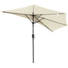 Angel Living 270cm semicircular parasol, market umbrella, patio umbrella with crank for garden, patios, courtyards, swimming pools, with UV protection 40+