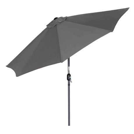 Angel Living 270cm semicircular parasol, market umbrella, patio umbrella with crank for garden, patios, courtyards, swimming pools, with UV protection 40+