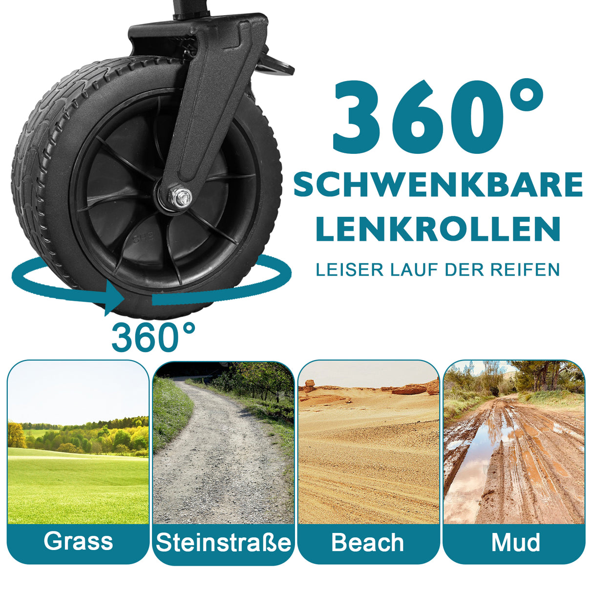 Angel Living Bollerwagen Faltbar 300L mit tragkraft 150KG, Handwagen Klappbar, Faltbarer Campingwagen mit Höhenverstellbarem Griff, Leicht und Platzsparend,Stabil