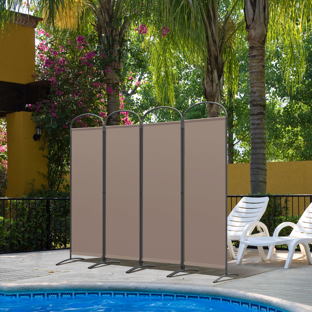 Angel Living Paravent 4tlg 225X185CM Bogenparavent Sichtschutz Raumteiler