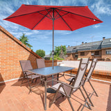 Angel Living Sonnenschirm Ø 300 cm Gartenschirm Marktschirm Terrassenschirm Taupe Rund Sonneschirm Sonnenschutz aus Metall und Polyester UV50+