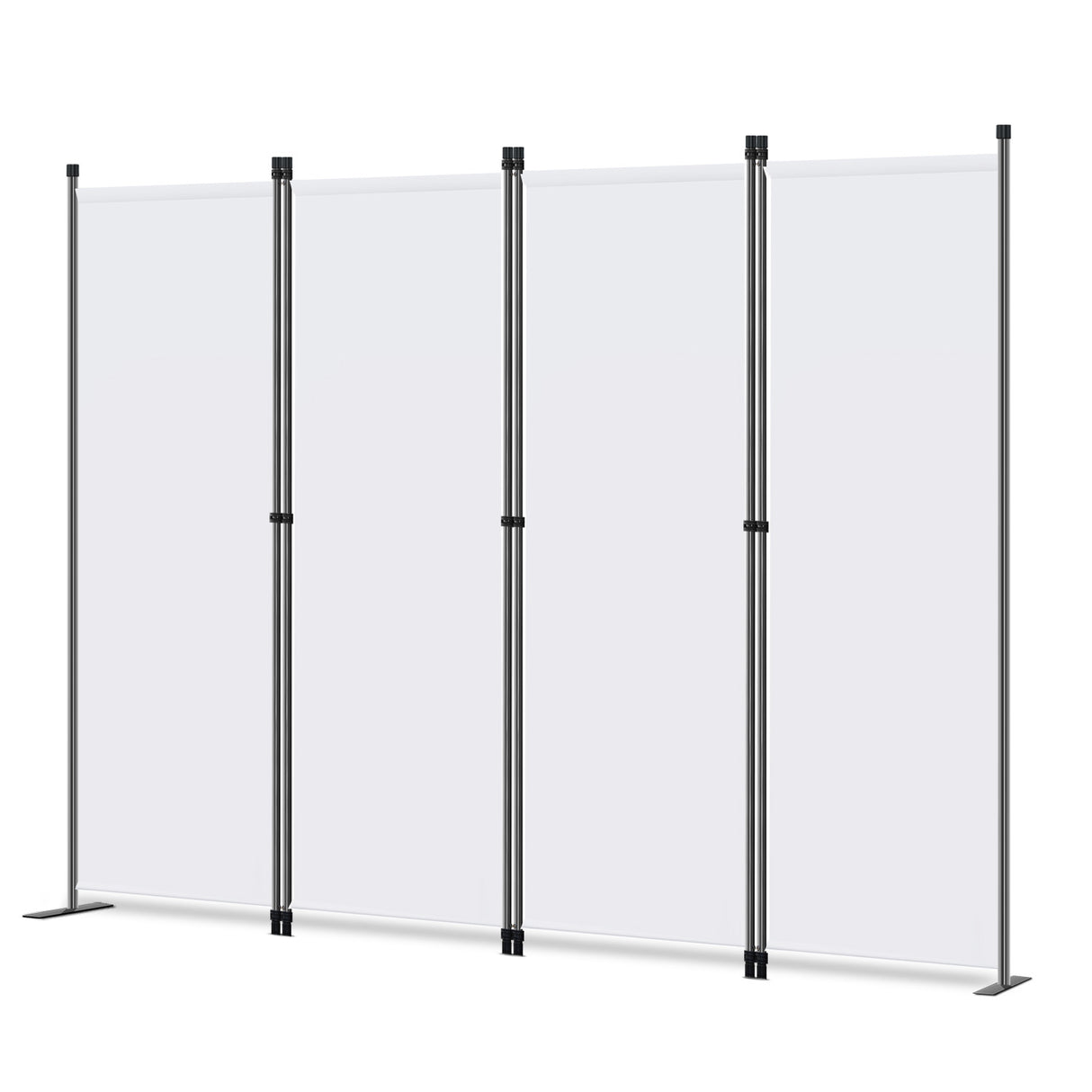 Angel Living Screen 4-part privacy screen, folding screen room divider privacy screen made of steel and polyester