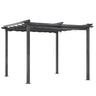 Angel Living Garten Pergola Pavillon Gartenpavillon aus Aluminium in anthrazit, Dachrohre aus Stahl, Verstellbares Dach aus Polyester
