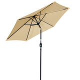 Angel Living parasol Ø 270 cm parasol de jardin parasol de marché parasol de jardin parasol rond taupe en aluminium, acier et polyester UV50 +