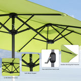 Angel Living Doppelsonnenschirm mit kurbel Groß Sonnenschirm Marktschirm für Terrasse,Balkon & Garten UPF 50+